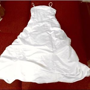 White Spaghetti Strap Communion Dress
